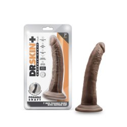 Dr Skin Plus 7In Poseable Dildo Chocolate Small & Medium Dildos Main Image