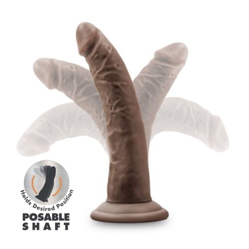 Dr Skin Plus 7In Poseable Dildo Chocolate - Image 4