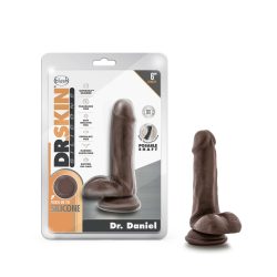 Dr Skin Silicone Dr Daniel 6In Dildo Chocolate Small & Medium Dildos Main Image