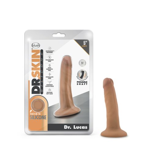 Dr skin silicone dr lucas 5in dildo mocha small & medium dildos main image