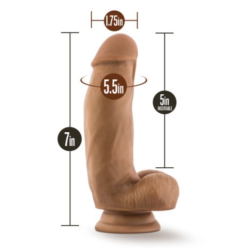 Dr Skin Silicone Dr Samuel 7 Dildo W Suction Cup Mocha " Small & Medium Dildos 3