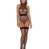 Fence Net Garter Teddy Black O/S - Image 3