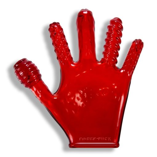 Finger Fuck Glove Clear Red (Net) Masturbation Sleeves 3