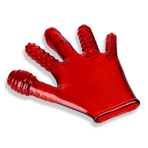 Finger fuck glove clear red (net) 1