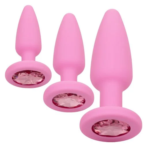 First Time Crystal Booty Kit Pink Anal Trainer Kits 3