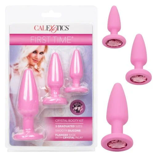 First Time Crystal Booty Kit Pink Anal Trainer Kits Main Image