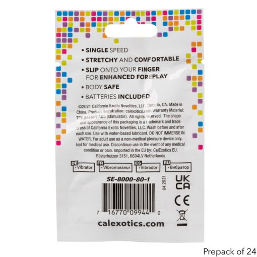 Foil Pack Vibrating Finger Teaser Blue 24Pk - Image 3