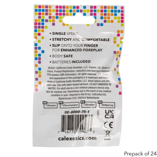 Foil Pack Vibrating Finger Teaser Purple 24Pk - Image 4