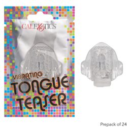 Foil Pack Vibrating Tongue Teaser Clear 24Pk Tongue Vibrators Main Image