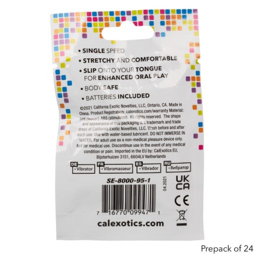 Foil Pack Vibrating Tongue Teaser Purple 24Pk - Image 4