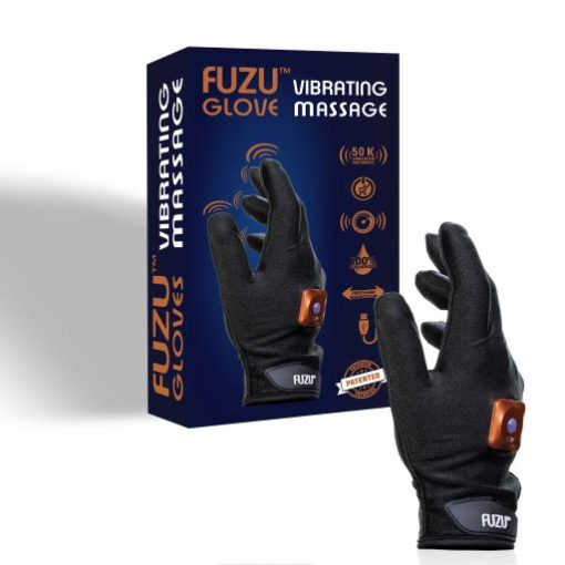 Fuzu Vibrating Massage Glove Right Hand Black - Image 3