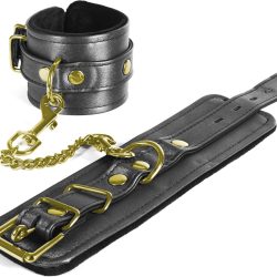Galaxy Legend Wrist Restraints Faux Leather Black Cuffs Main Image