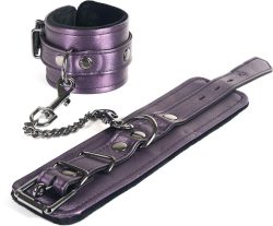 Galaxy Legend Wrist Restraints Faux Leather Purple Cuffs Main Image