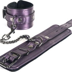 Galaxy Legend Wrist Restraints Faux Leather Purple Cuffs Main Image