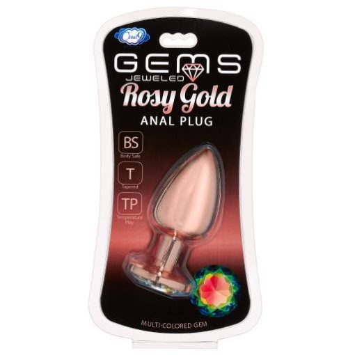 Gems rosy gold anal plug large huge butt plugs main image