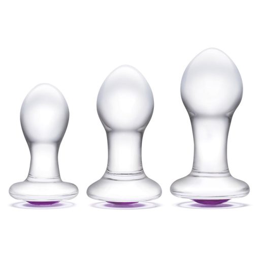 Glas 3pc bling bling 3 3. 5" 4" glass anal training kit " anal trainer kits 3