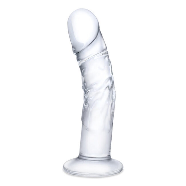 Glas 7 Curved Realistic Glass Dildo W Veins " Small & Medium Dildos Main Image