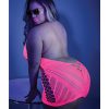 Glow Shock Value Halter Dress Neon Pink Q/S Naughty Role Play 3