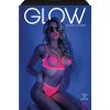 Glow Sweet Escape Open Cup Bra Set Neon Pink M/L Bra Sets Main Image