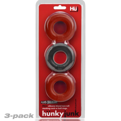 Hunkyjunk Huj C-Ring 3Pk Cherry & Tar Ice (Net) 1