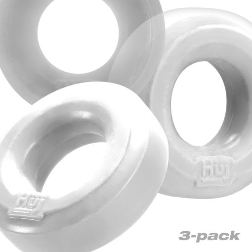 Hunkyjunk Huj C-Ring 3Pk White Ice & Clear (Net) Cock Ring Trios 3