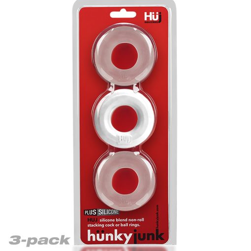 Hunkyjunk Huj C-Ring 3Pk White Ice & Clear (Net) - Image 4