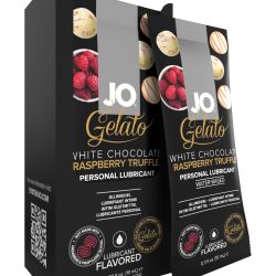 Jo Foil Display Box Gelato White Chocolate Raspberry 12Pc 10Ml Flavored Lubes Main Image