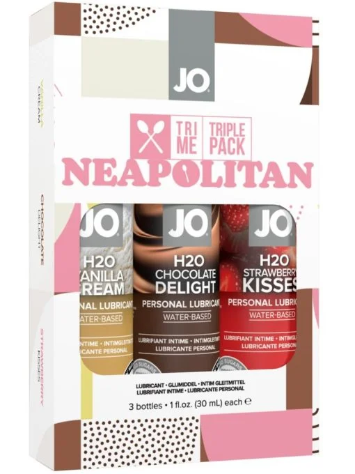 Jo Tri-Me Neopolitan Triple Pk 1 Oz Flavored Lubes 3