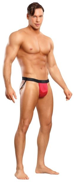 Jock Satin Lycra Red L/Xl Naughty Role Play Main Image