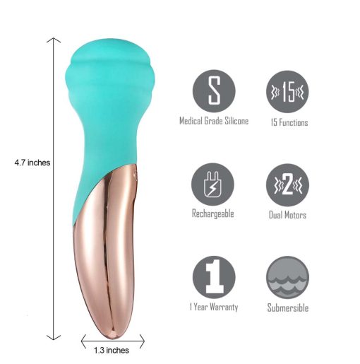 Kali Dual Motor Rechargeable Vibrating Mini Wand Palm Size Massagers 3