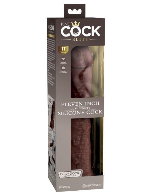 King Cock Elite 11 In Dual Density Brown Large Dildos Main Image