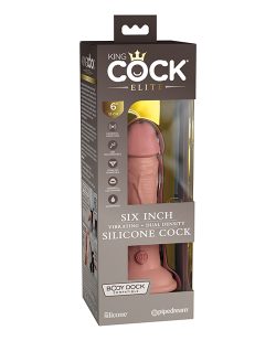 King Cock Elite 6 In Vibrating Dual Density Light Anal Vibrators Main Image