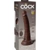 King Cock Elite 7 In Vibrating Dual Density Brown Anal Vibrators 3