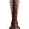 King Cock Elite 7 In Vibrating Dual Density Brown - Image 3