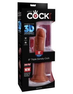 King Cock Plus 8 In Triple Density Cock Brown Large Dildos Main Image