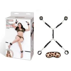 Lux Fetish 7Pc Leopard Bed Spreader Bondage Kits Main Image