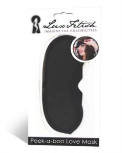 Lux Fetish Peek A Boo Love Mask Black Blindfolds Main Image