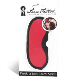 Lux Fetish Peek A Boo Love Mask Red Blindfolds Main Image