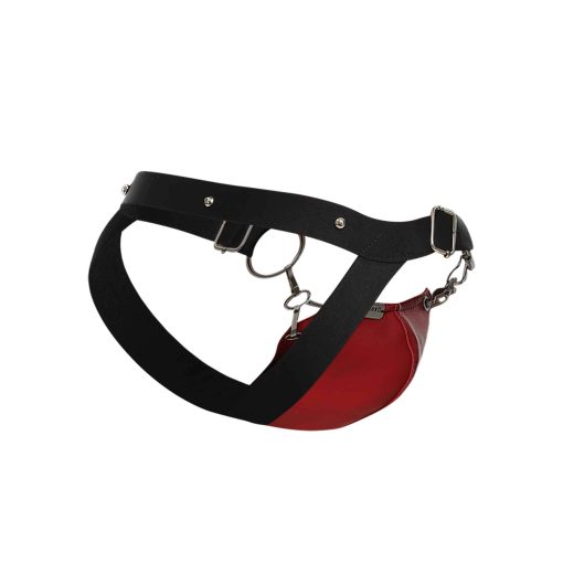 Male Basics Dngeon Snap Jockstrap Red O/S (Hanging) Mens Wear 3