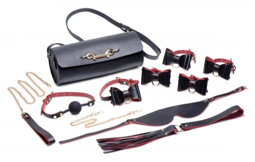 Master series black & red bow bondage set 1