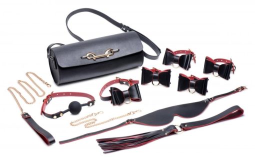 Master Series Black & Red Bow Bondage Set 1