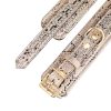Microfiber Snake Print Wrist Restraints White W Leather Lining - Image 3