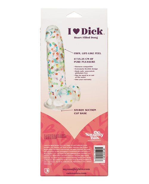 Naughty bits i love dick heart filled dong large dildos 3
