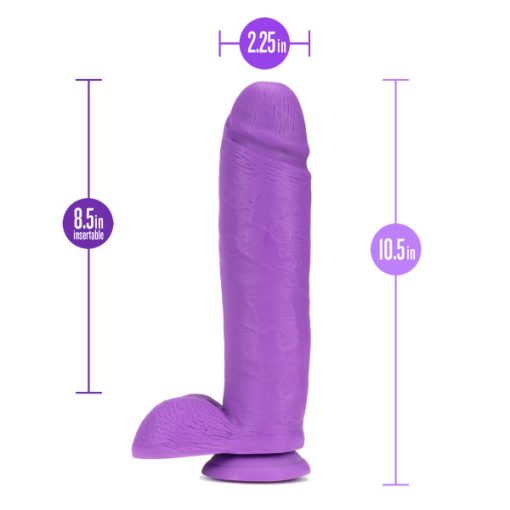 Neo 10In Dual Density Dildo Neon Purple 1