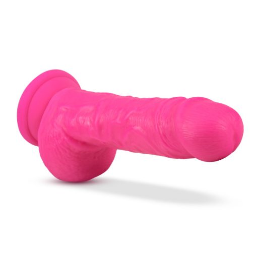 Neo 9In Dual Density Dildo Neon Pink Large Dildos Main Image