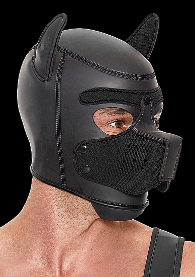 Neoprene puppy hood black restraints main image