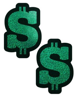 Pastease Green Glitter Dollar Sign Sexy Costume Accessories Main Image