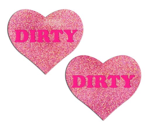 Pastease love dirty heart pink nipple play 3