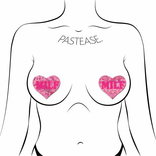 Pastease love milf neon pink disco heart nipple play 3