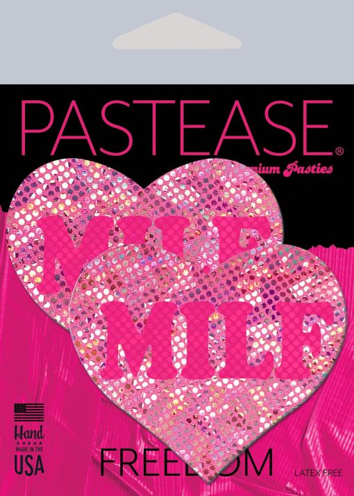Pastease love milf neon pink disco heart nipple play main image